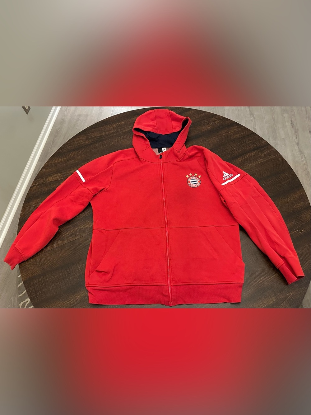 Bayern Munich 2017 Football Soccer Hoodie Adidas Mens Size XLarge